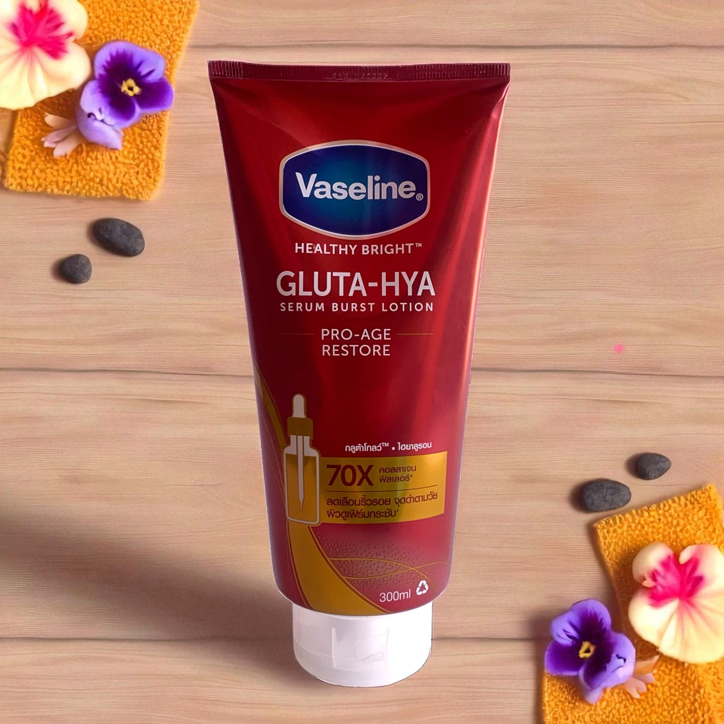 Vaseline GLUTA-HYA Serum Burst Lotion Pro-Age Restore 300 ml