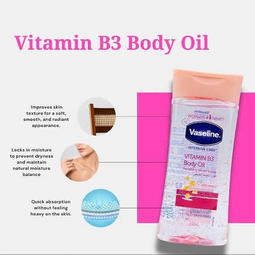 vaseline vitamin B3 body oil 
