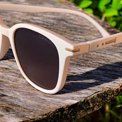 Chanel Sunglasses With Leather Case & Box - sunglasses