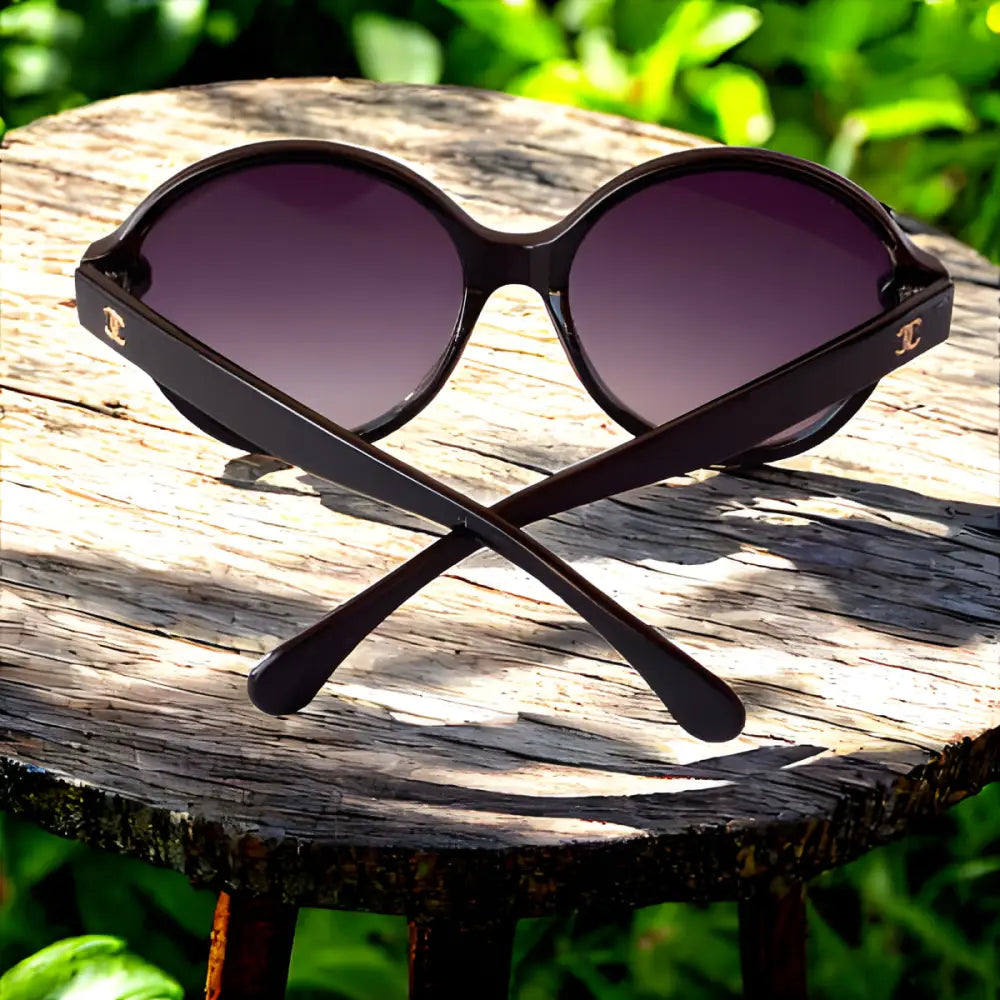 Chanel Sunglasses With Leather Case & Box - sunglasses