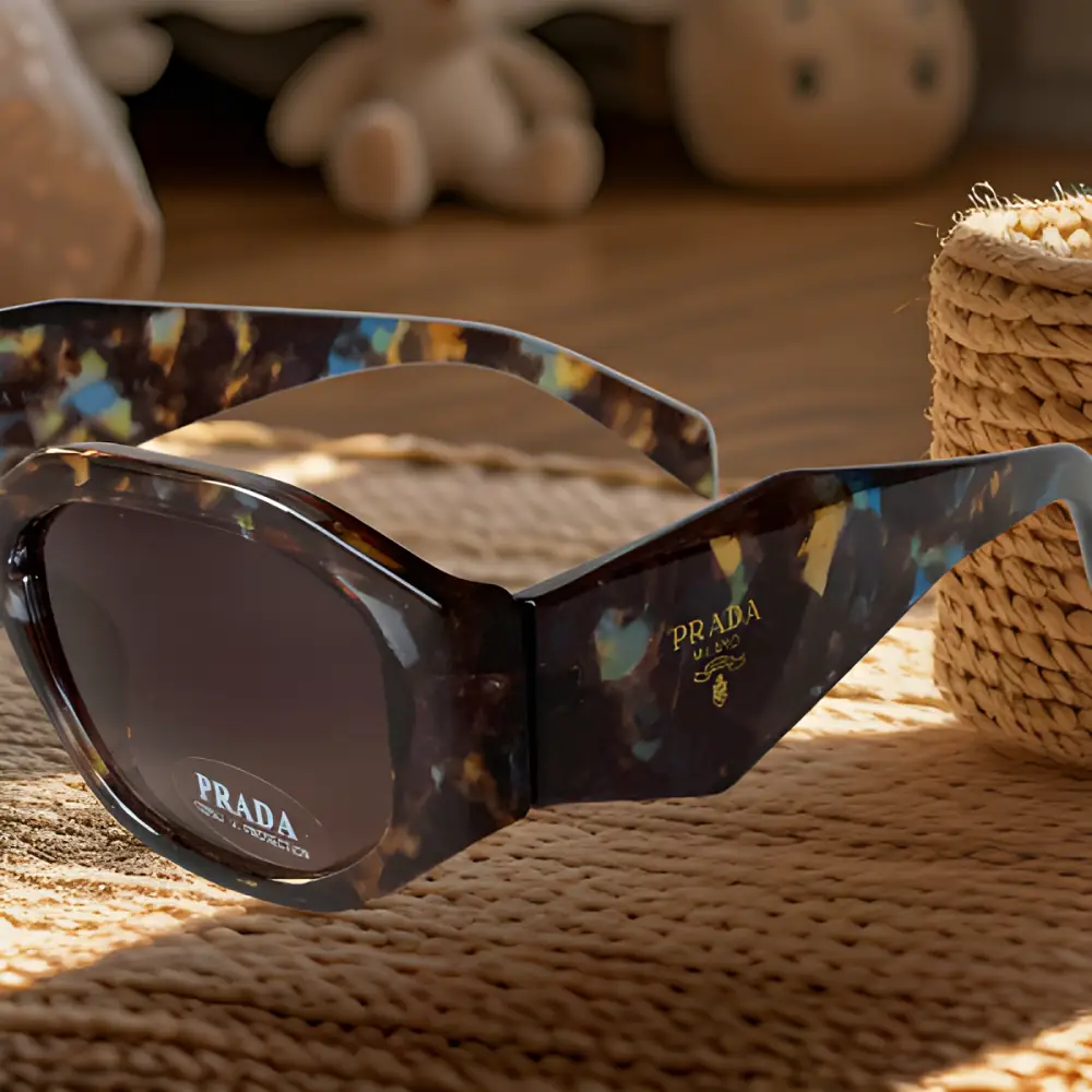 Prada Sunglasses With Leather Case & Box - sunglasses